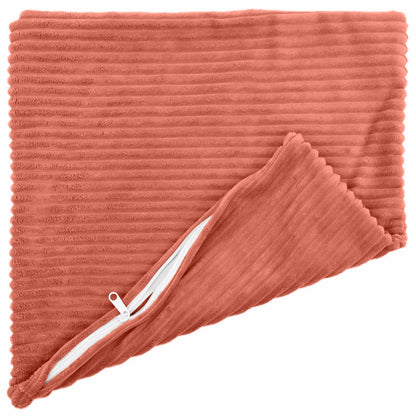 Cushion Cover 12 pcs HEERLEN Red Orange 40 x 40 cm Corduroy