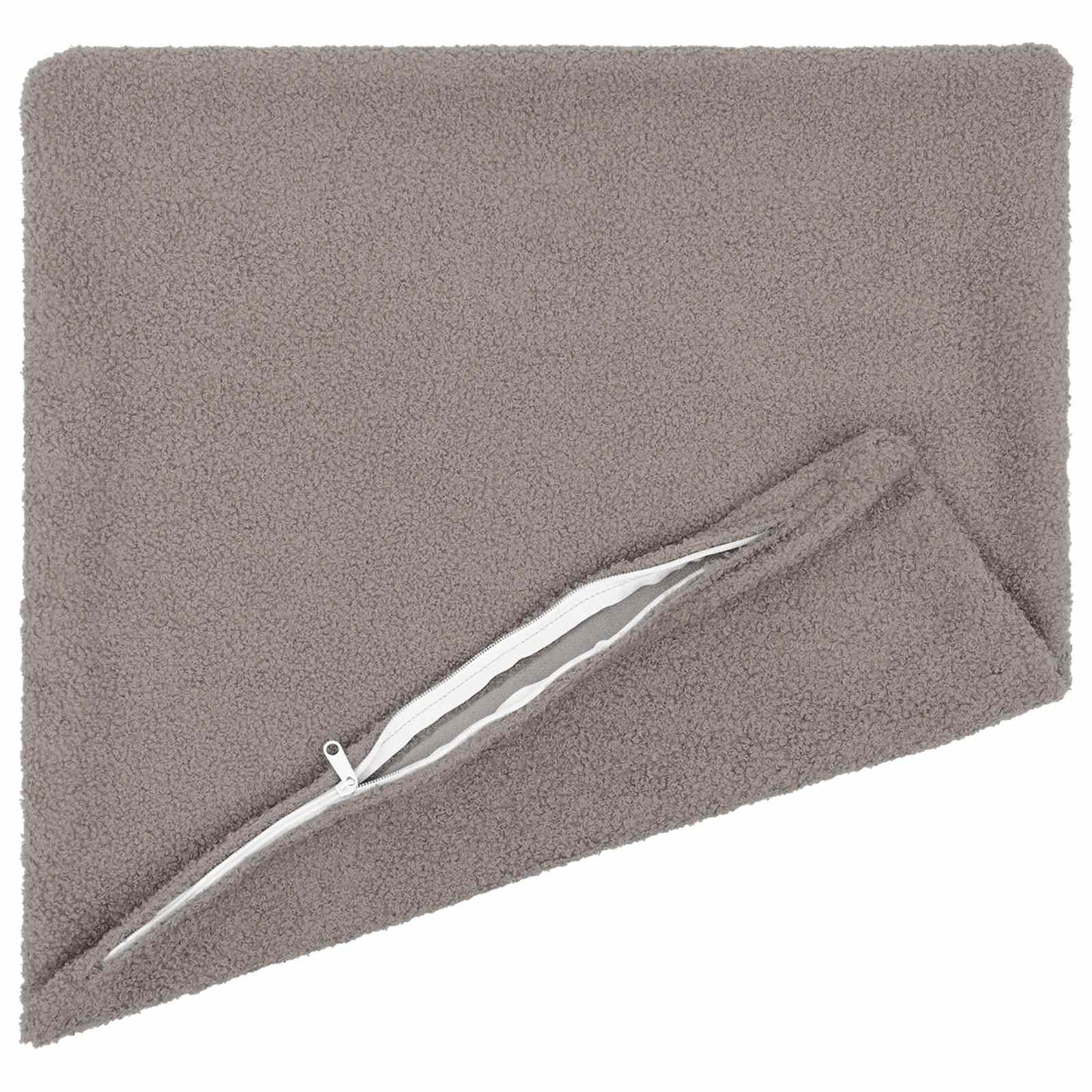 Cushion Cover 12 pcs HEERLEN Light Grey 40 x 40 cm Bouclé