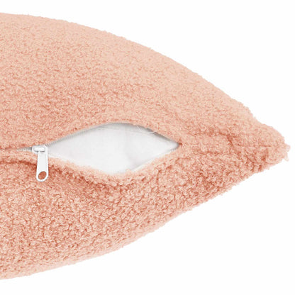 Cushion Cover 12 pcs HEERLEN Pink 40 x 40 cm Bouclé
