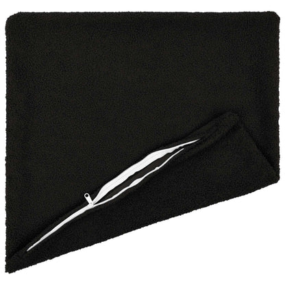 Cushion Cover 12 pcs HEERLEN Black 40 x 40 cm Bouclé