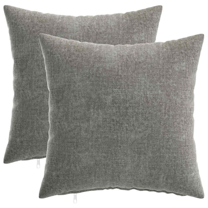 Cushion Cover 2 pcs HEERLEN Dark Grey 40 x 40 cm