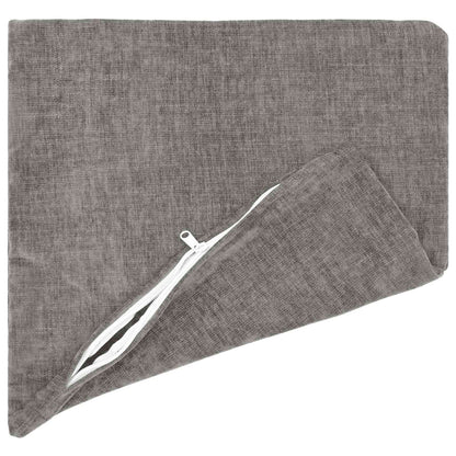 Cushion Cover 12 pcs HEERLEN Dark Grey 40 x 40 cm