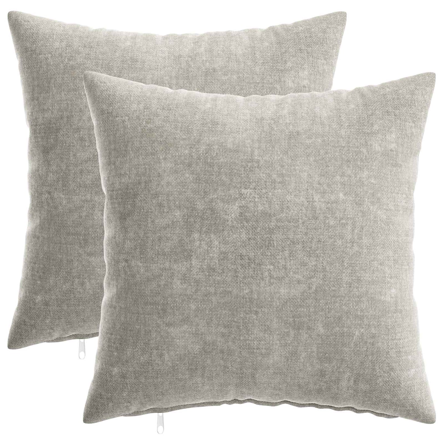 Cushion Cover 2 pcs HEERLEN Light Grey 40 x 40 cm