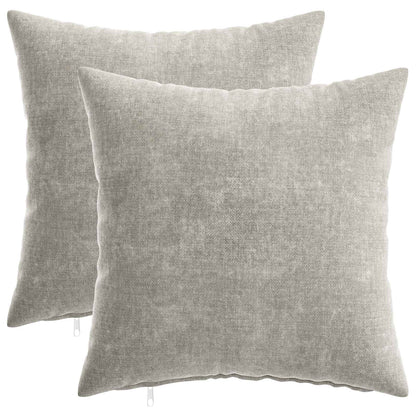 Cushion Cover 2 pcs HEERLEN Light Grey 40 x 40 cm