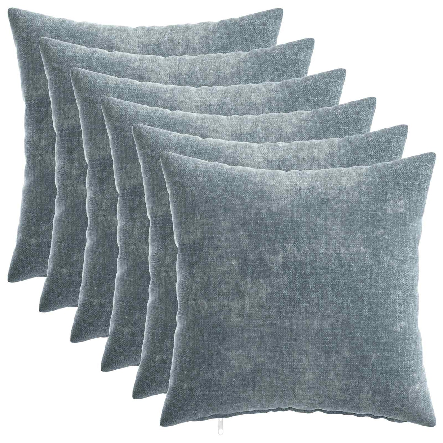 Cushion Cover 6 pcs HEERLEN Light Blue 40 x 40 cm