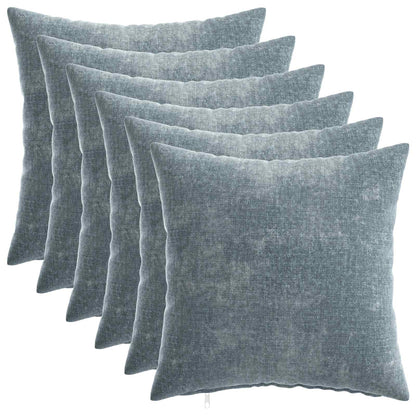 Cushion Cover 6 pcs HEERLEN Light Blue 40 x 40 cm