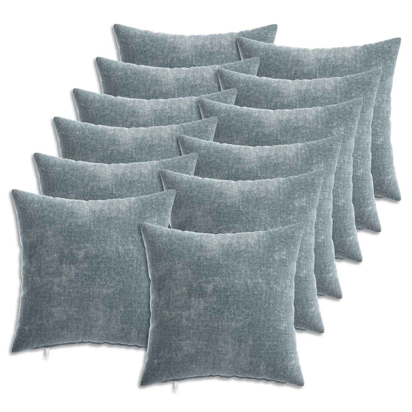 Cushion Cover 12 pcs HEERLEN Light Blue 40 x 40 cm