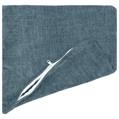 Cushion Cover 2 pcs HEERLEN Blue 40 x 40 cm Chenille Fabric