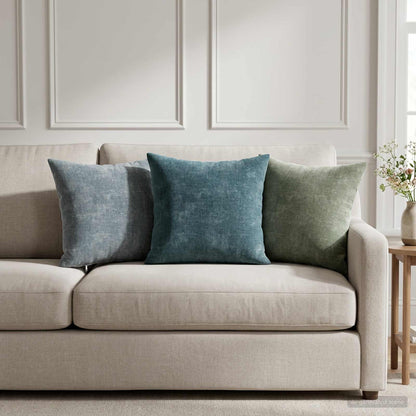 Cushion Cover 12 pcs HEERLEN Green 40 x 40 cm Chenille Fabric