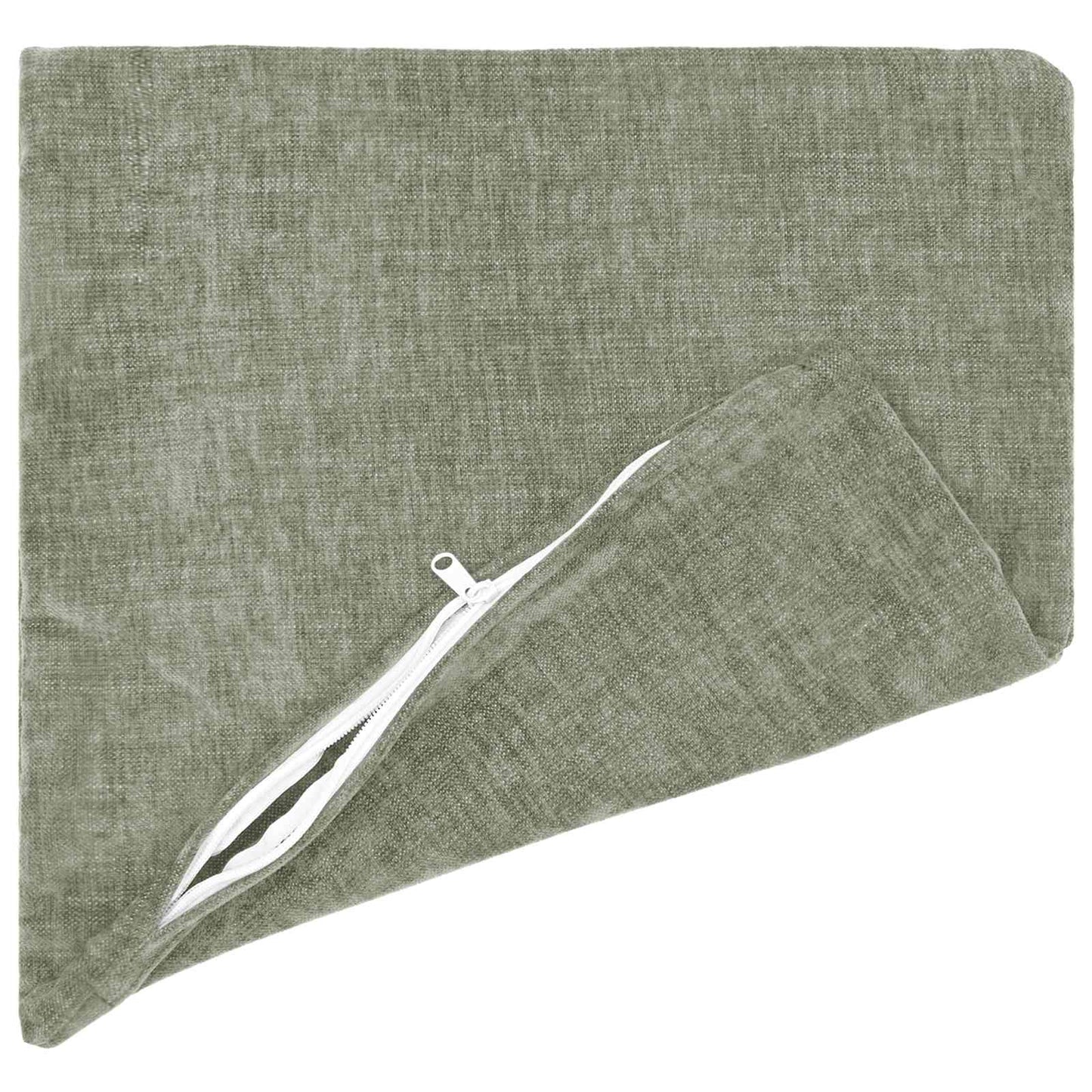 Cushion Cover 12 pcs HEERLEN Green 40 x 40 cm Chenille Fabric
