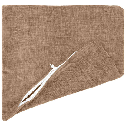 Cushion Cover 12 pcs HEERLEN Brown 40 x 40 cm Chenille Fabric