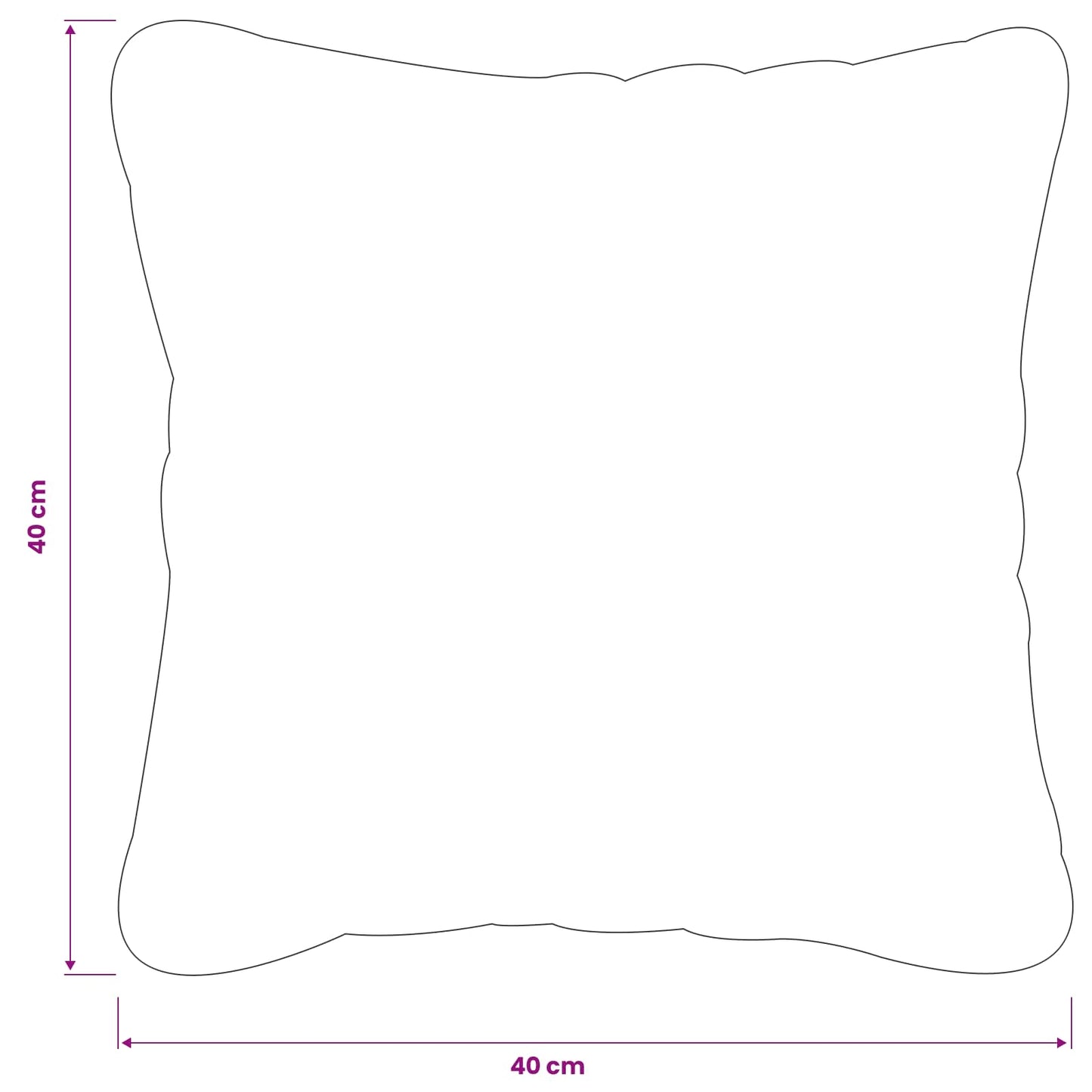 Cushion Cover 6 pcs HEERLEN Cream 40 x 40 cm Polyester