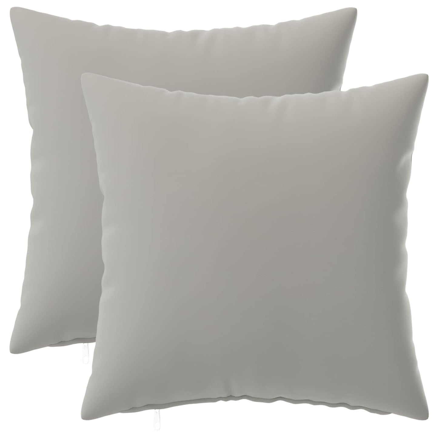 Cushion Cover 2 pcs HEERLEN Grey 40 x 40 cm Polyester