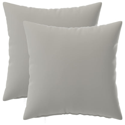 Cushion Cover 2 pcs HEERLEN Grey 40 x 40 cm Polyester