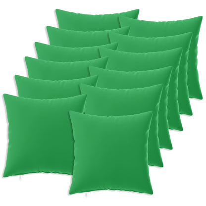 Cushion Cover 12 pcs HEERLEN Green 40 x 40 cm Polyester