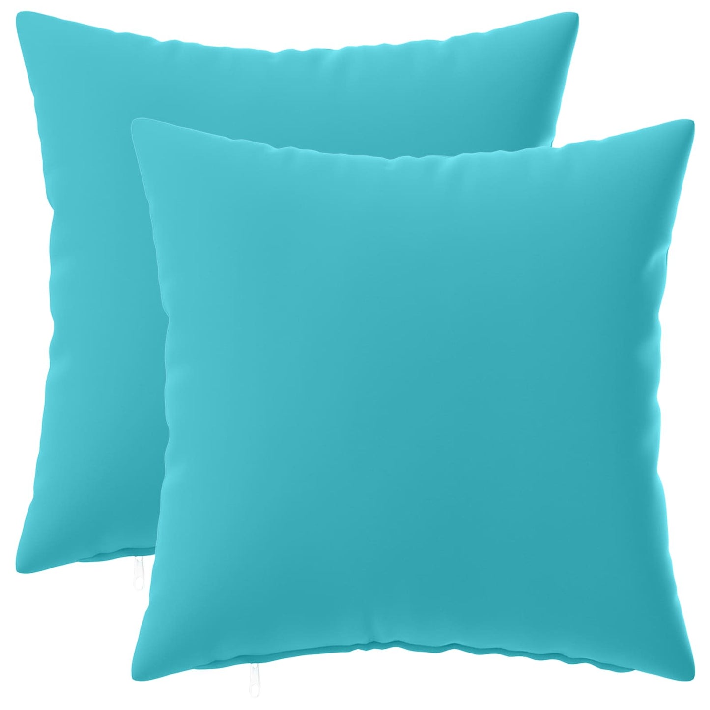 Cushion Cover 2 pcs HEERLEN Turquoise 40 x 40 cm Polyester