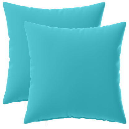 Cushion Cover 2 pcs HEERLEN Turquoise 40 x 40 cm Polyester