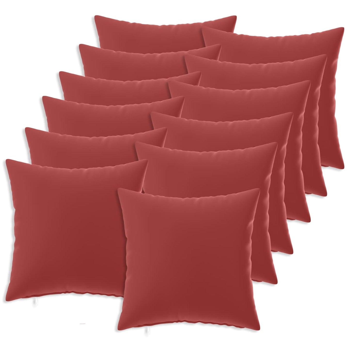 Cushion Cover 12 pcs HEERLEN Wine Red 40 x 40 cm Polyester