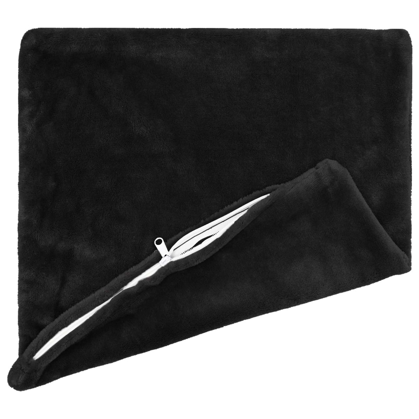 Cushion Cover 12 pcs HEERLEN Black 40 x 40 cm Flannel