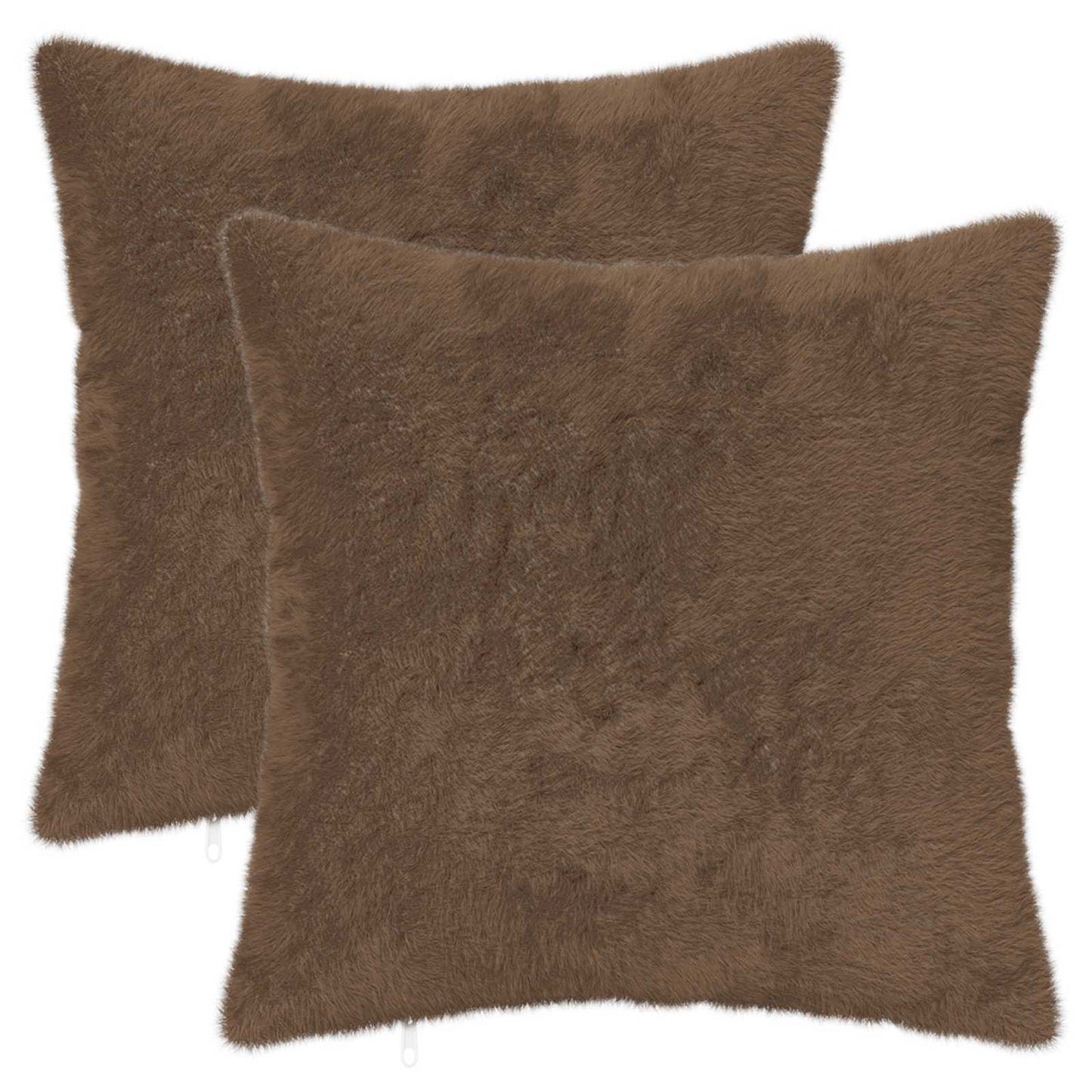 Cushion Cover 2 pcs HEERLEN Light Brown 40 x 40 cm