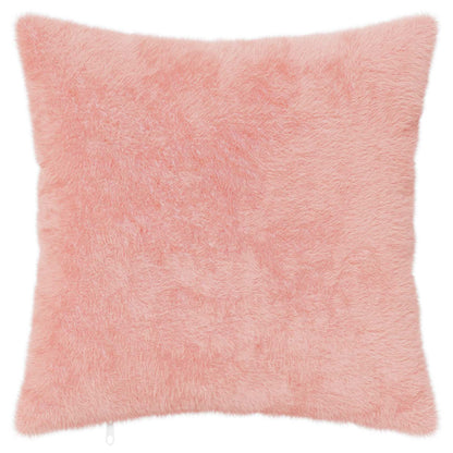 Cushion Cover 2 pcs HEERLEN Pink 40 x 40 cm Faux Rabbit Fur