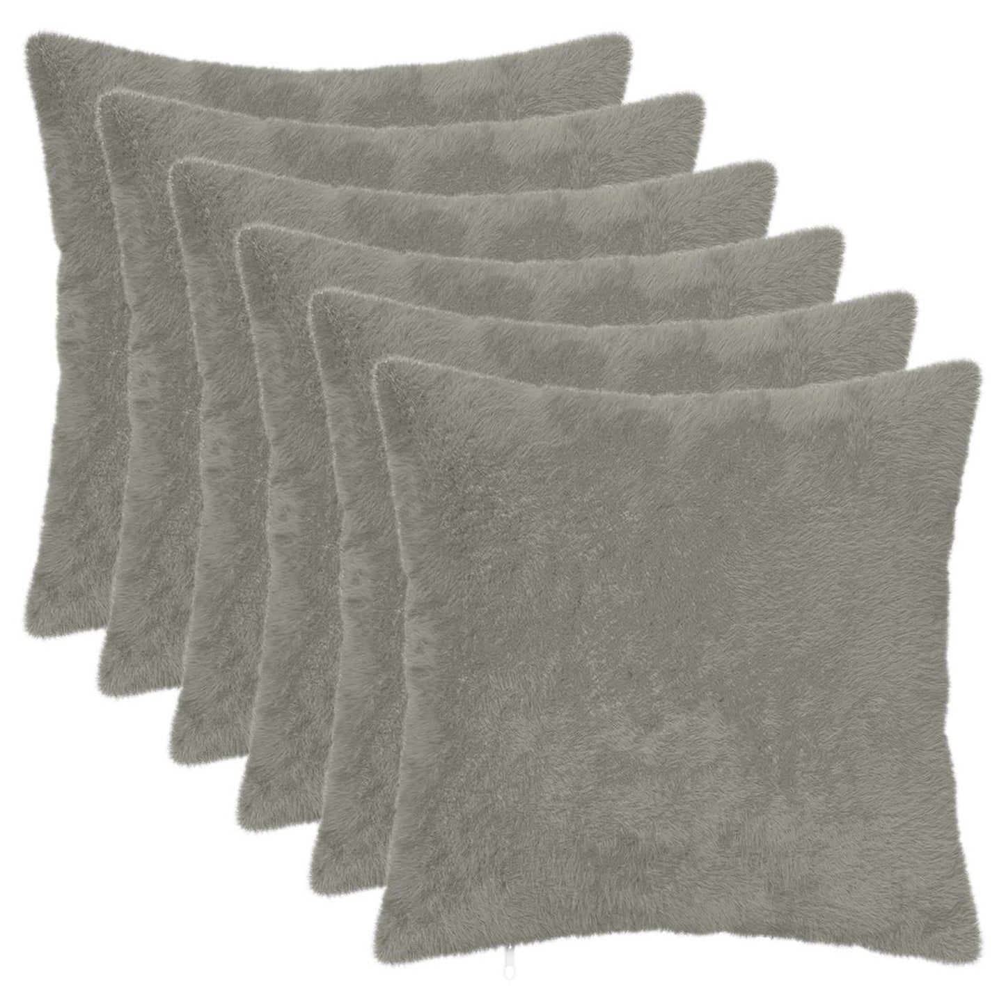 Cushion Cover 6 pcs HEERLEN Light Grey 40 x 40 cm