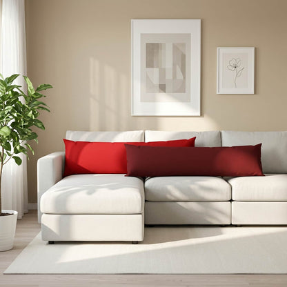 Throw Pillow 2 pcs HEERLEN Wine Red 40 x 145 cm Fabric