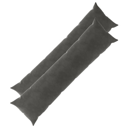 Cushion Cover 2 pcs HEERLEN Dark Grey 40 x 145 cm Velvet