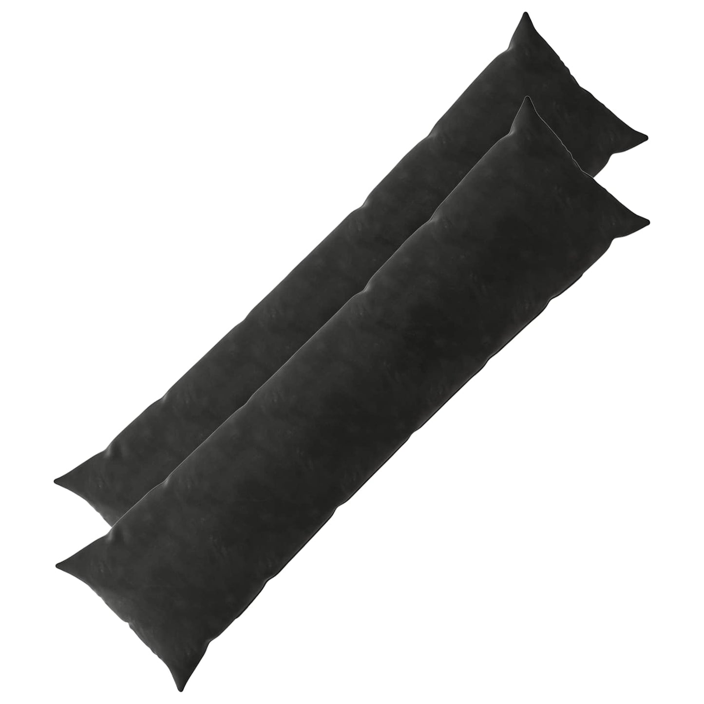 Cushion Cover 2 pcs HEERLEN Black 40 x 145 cm Velvet