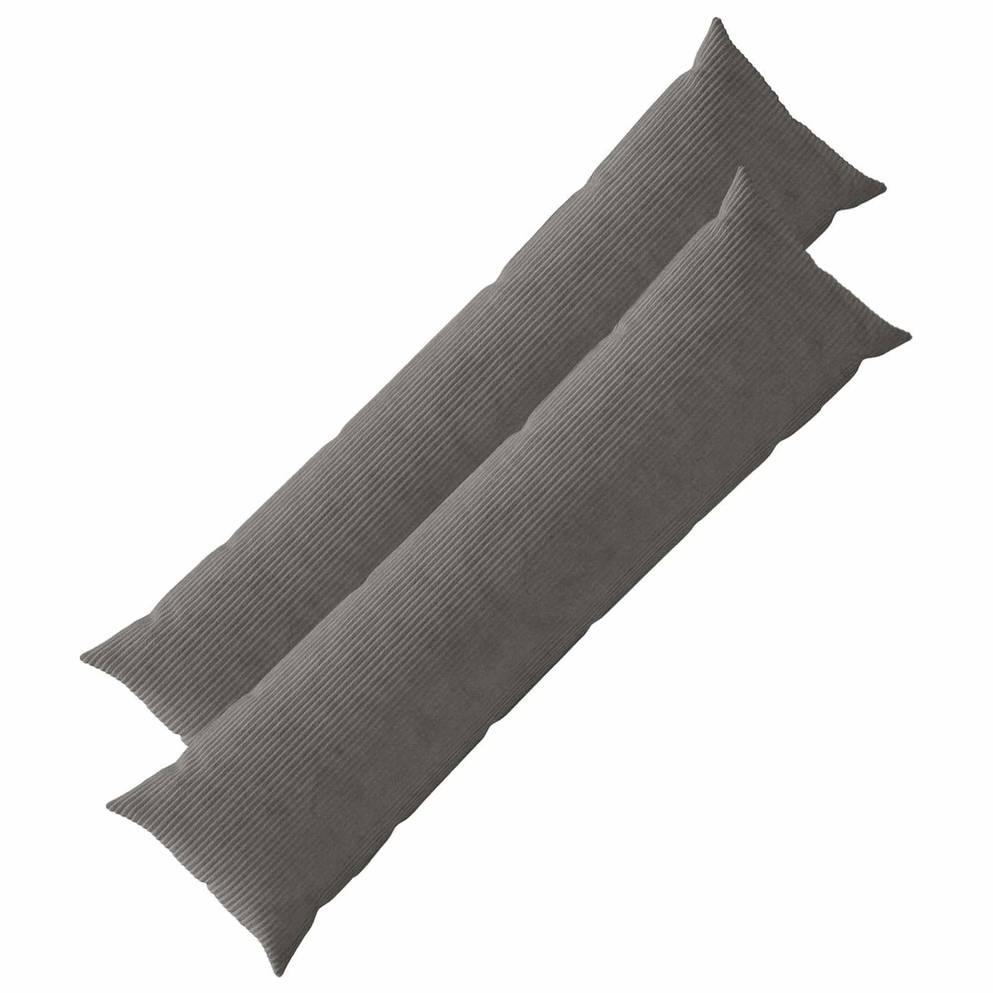 Cushion Cover 2 pcs HEERLEN Dark Grey 40 x 145 cm Corduroy