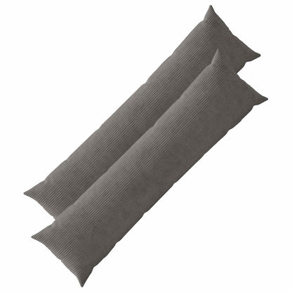 Cushion Cover 2 pcs HEERLEN Dark Grey 40 x 145 cm Corduroy
