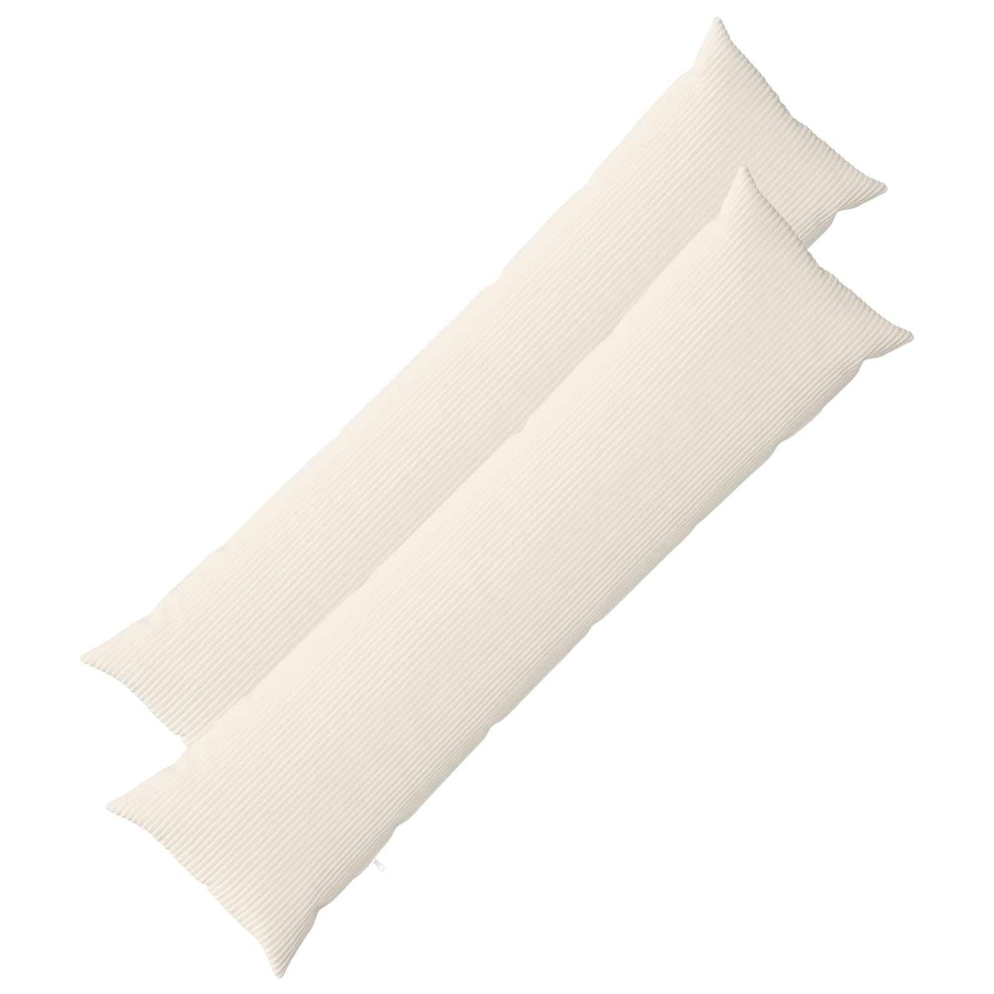 Cushion Cover 2 pcs HEERLEN Cream 40 x 145 cm Corduroy