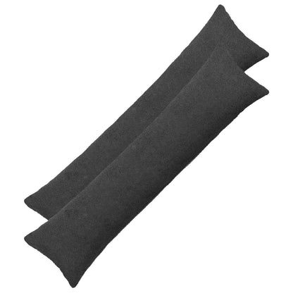 Cushion Cover 2 pcs HEERLEN Dark Grey 40 x 145 cm Bouclé