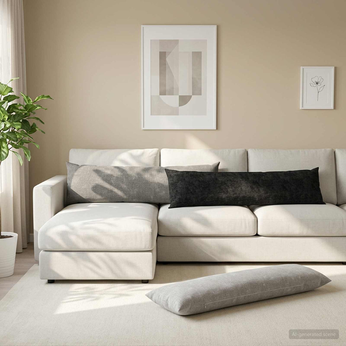 Throw Pillow 2 pcs HEERLEN Anthracite 40 x 145 cm