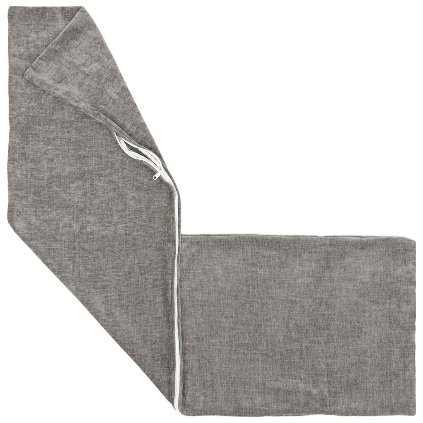Cushion Cover HEERLEN Light Grey 40 x 145 cm Chenille Fabric