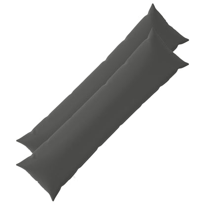 Cushion Cover 2 pcs HEERLEN Anthracite 40 x 145 cm Polyester