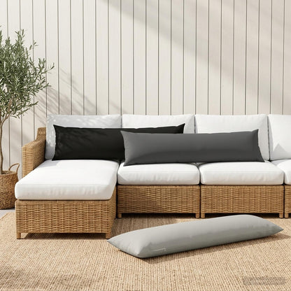 Cushion with Pillow HEERLEN 2 pcs Grey Polyester