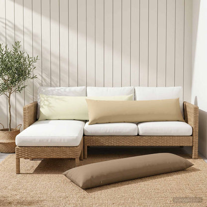 Cushion with Pillow HEERLEN 2 pcs Taupe Polyester