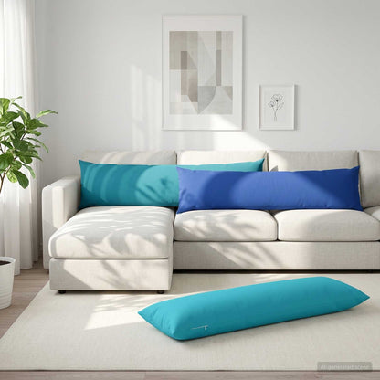 Cushion with Pillow HEERLEN 2 pcs Light Blue Polyester
