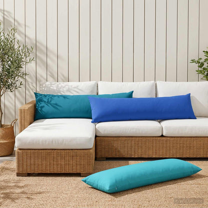Cushion with Pillow HEERLEN 2 pcs Light Blue Polyester