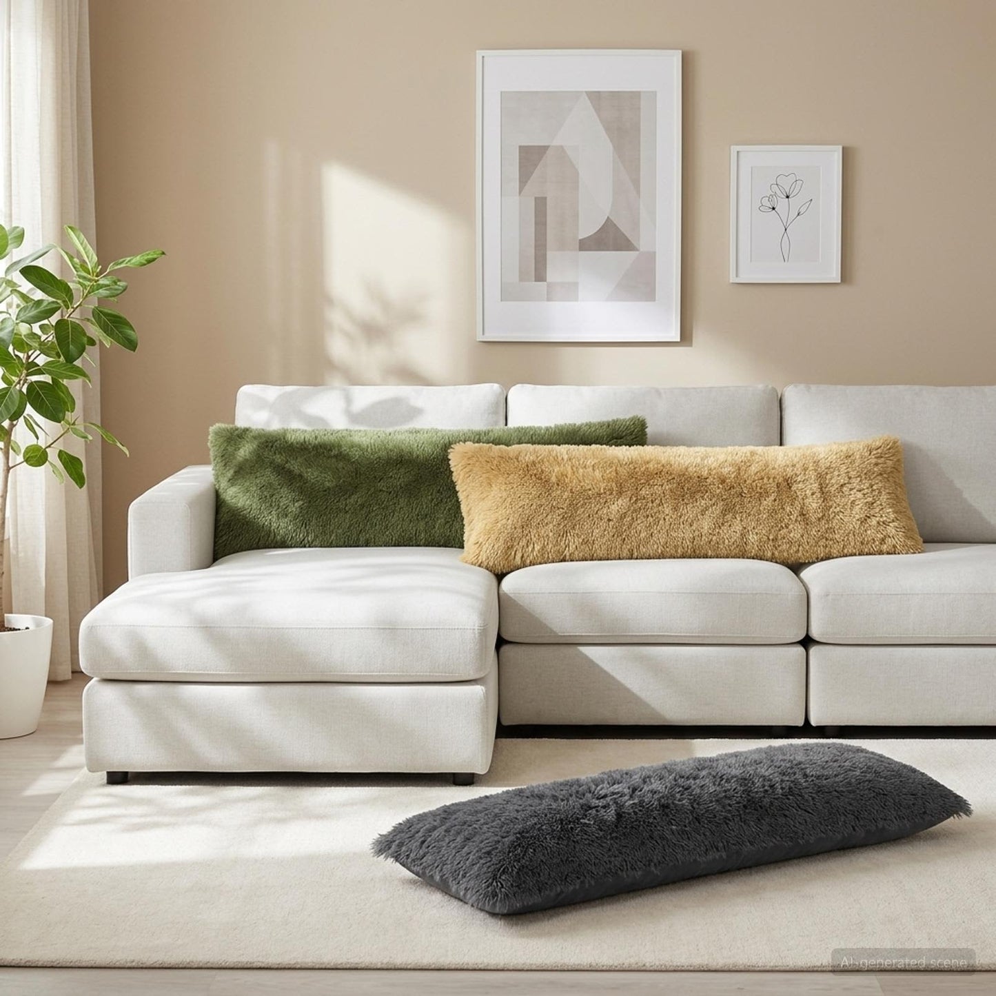 Cushion Cover 2 pcs HEERLEN Light Green 40 x 145 cm PV Fleece