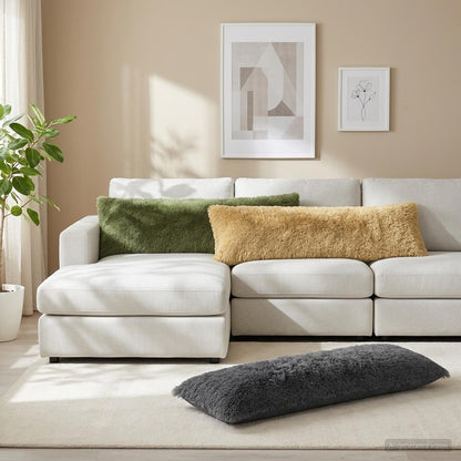 Cushion Cover 2 pcs HEERLEN Light Green 40 x 145 cm PV Fleece