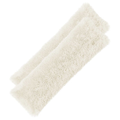 Cushion Cover 2 pcs HEERLEN White 40 x 145 cm PV Fleece