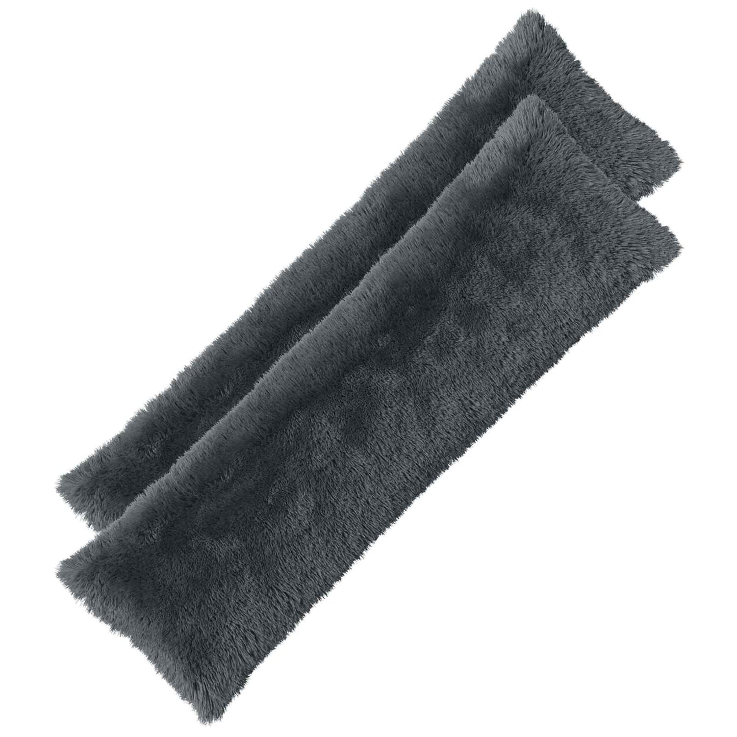 Cushion Cover 2 pcs HEERLEN Anthracite 40 x 145 cm PV Fleece