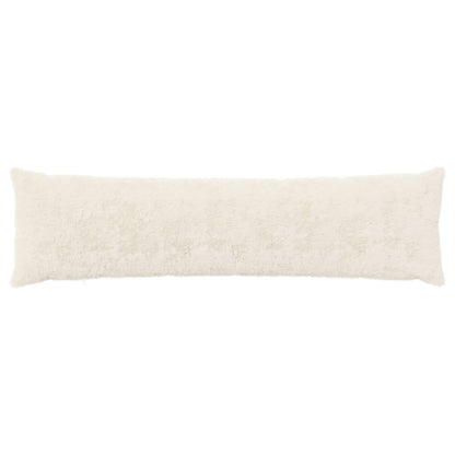 Cushion Cover HEERLEN White 40 x 145 cm Faux Rabbit Fur