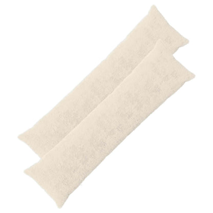 Cushion Cover 2 pcs HEERLEN White 40 x 145 cm Faux Rabbit Fur