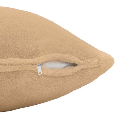 Cushion Cover HEERLEN Cream 40 x 145 cm Faux Rabbit Fur