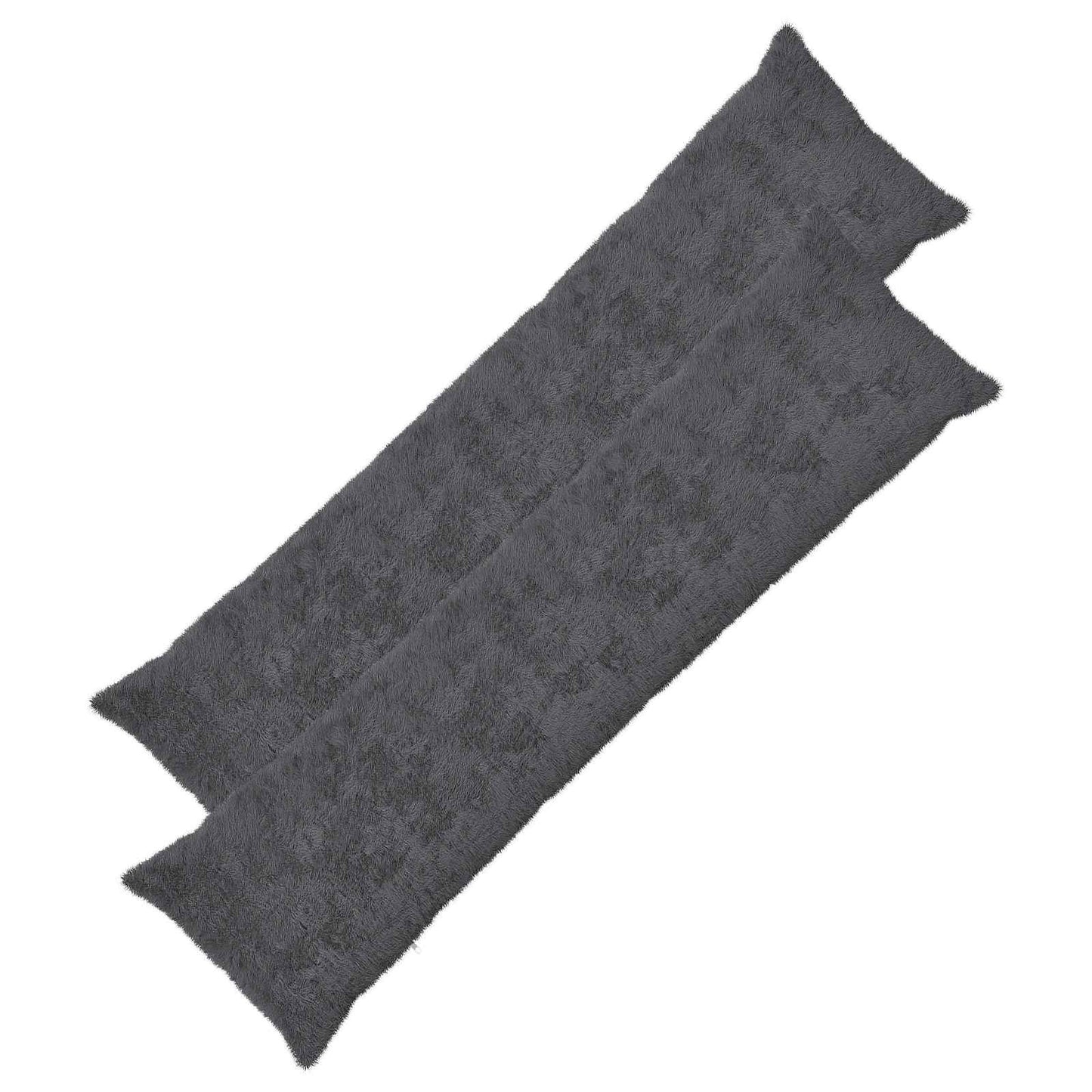 Cushion Cover 2 pcs HEERLEN Dark Grey 40 x 145 cm