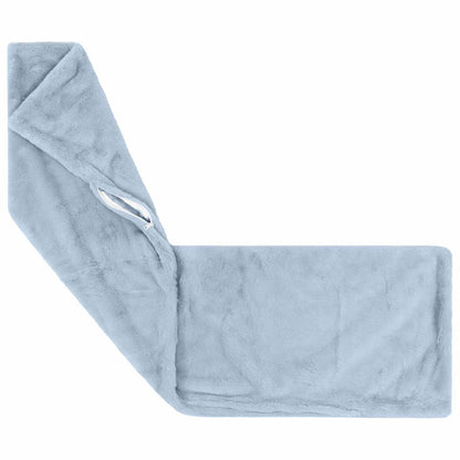 Cushion Cover HEERLEN Light Blue 40 x 145 cm Faux Rabbit Fur