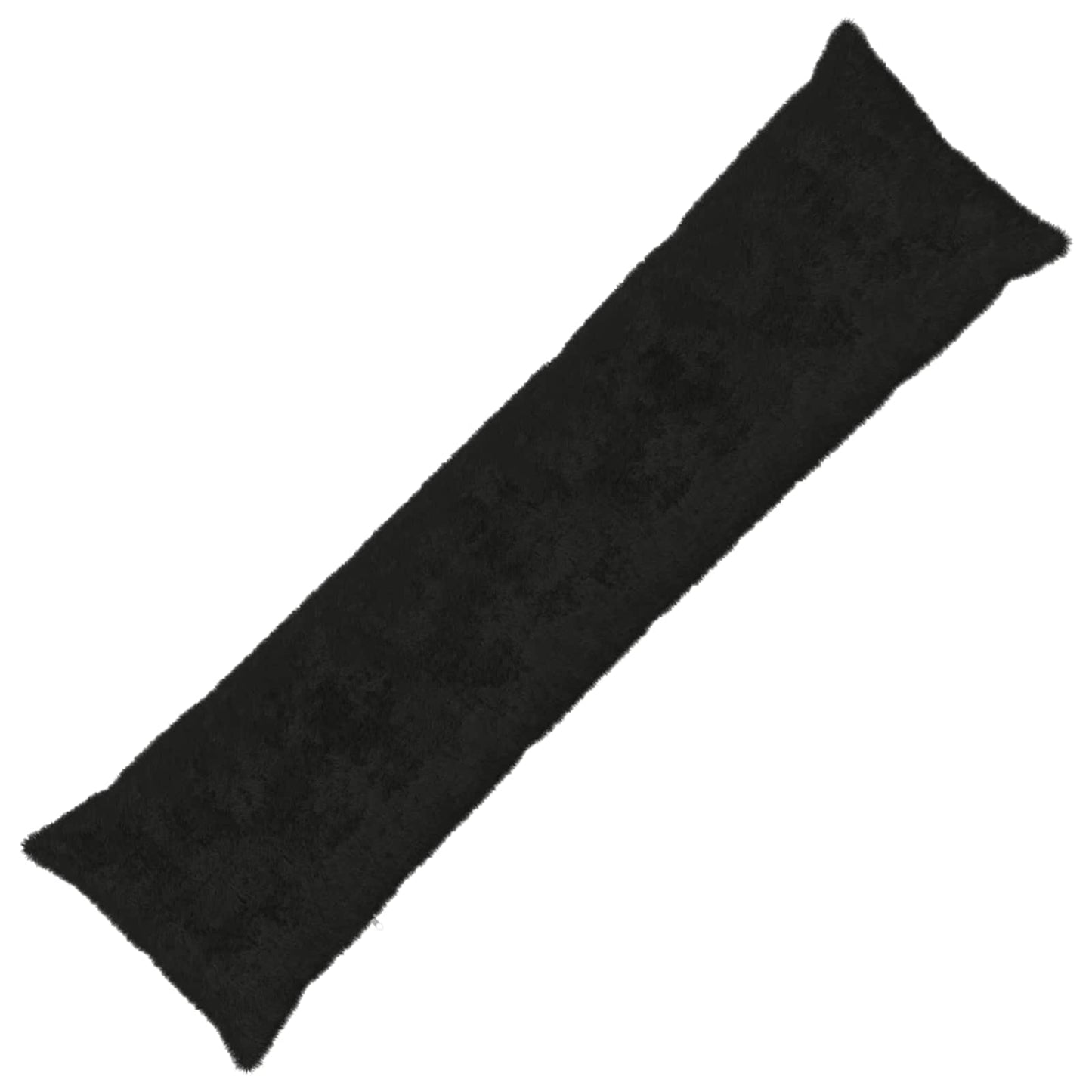 Cushion Cover HEERLEN Black 40 x 145 cm Faux Rabbit Fur